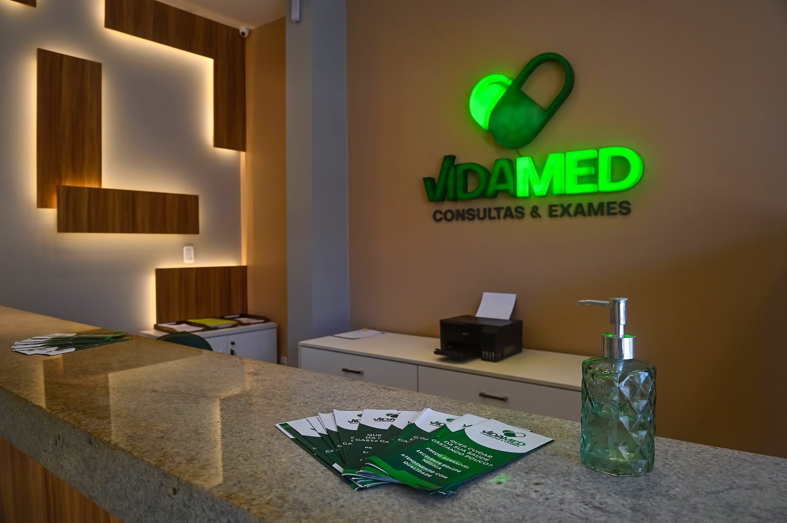 Balcão de atendimento da VidaMed
